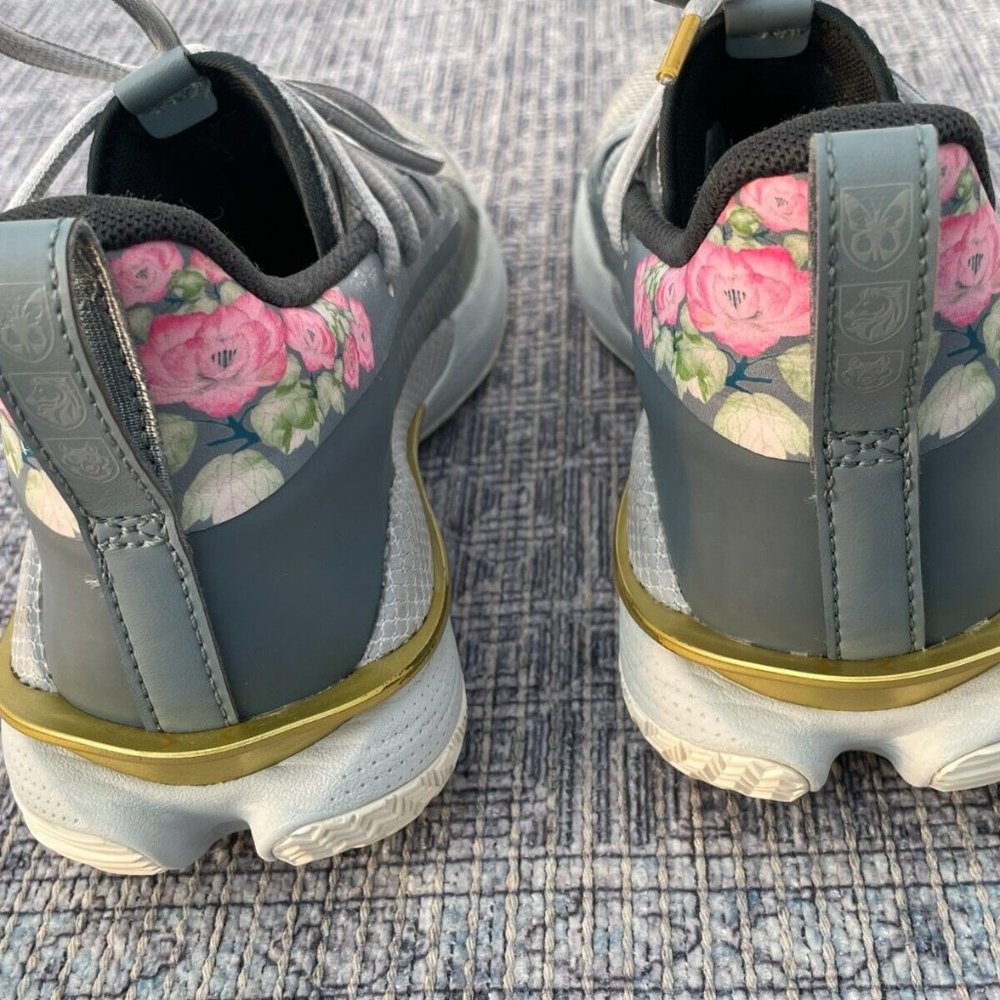 Under Armour Curry 7 Floral Chinese New Year Lace Up Athletic Shoes Size 6.5Y US - Picture 6 of 10